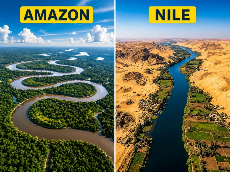 Cuộc tranh luận Nile hay Amazon dài hơn phụ thuộc vào cách xác định đầu nguồn, cửa sông và phương pháp đo.